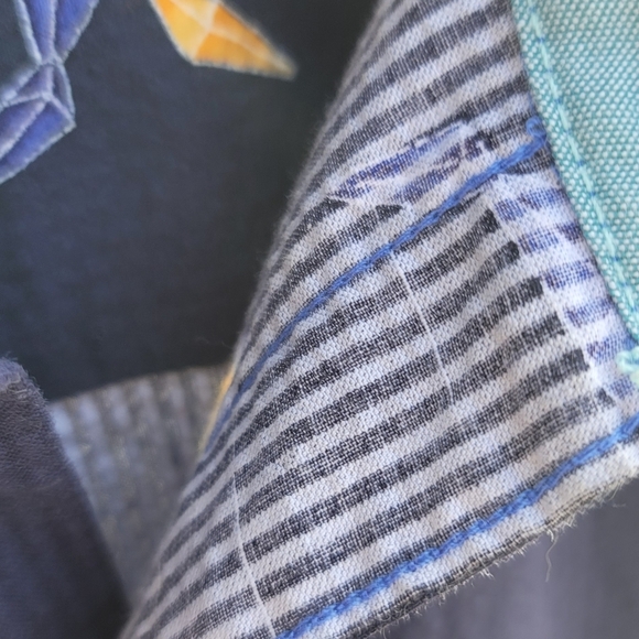 TOMMY BAHAMA Mens Seersucker Toucan Print Campshirt Short Sleeve Size Small Blue - Picture 5 of 7